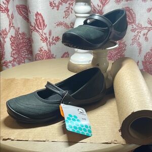 CROCS Black Mary Jane Flats Classic Comfort Loafers